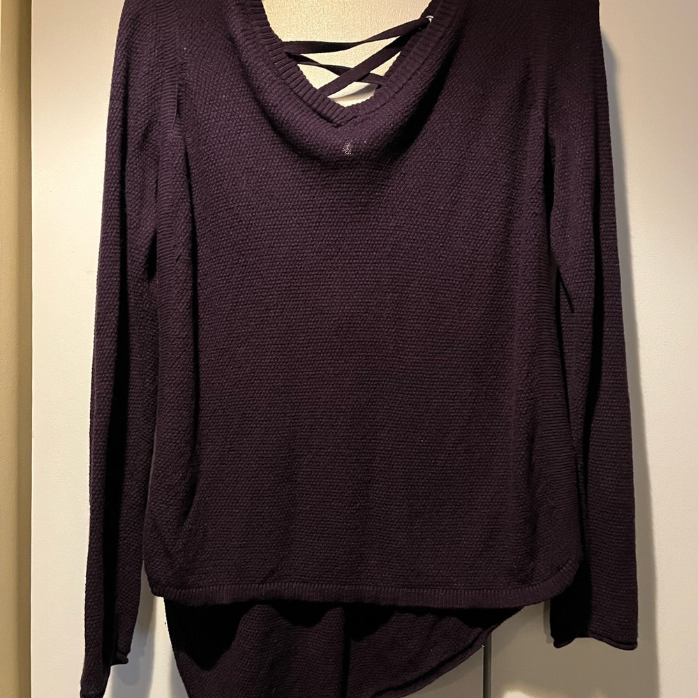 Democracy Deep Purple Knit Top Size Small
